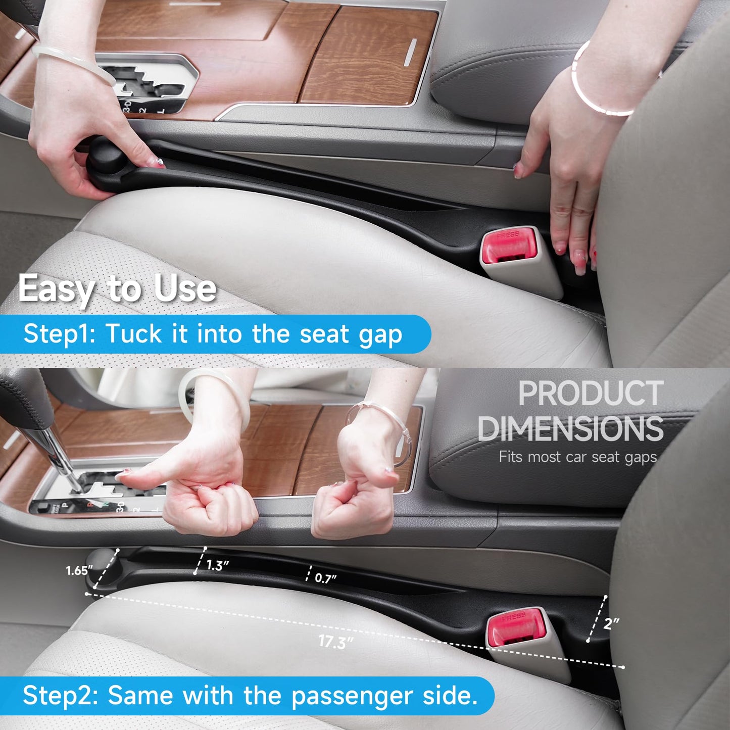 Givifive Universal Car Seat Gap Filler Set of 2